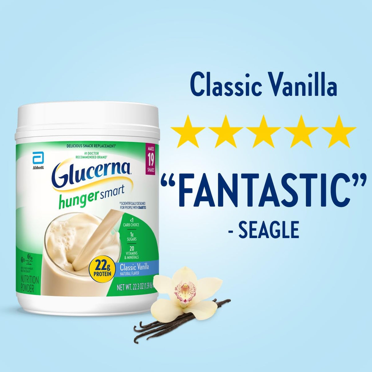 Pantry scene with Glucerna Hunger Smart powder for everyday snacks