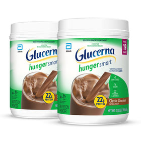 Glucerna Hunger Smart powder tub for diabetes care, protein-packed snack replacement.