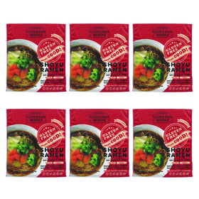Gluten Free Meister Shoyu Ramen pack includes noodles and base for quick meals.
