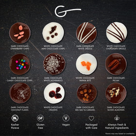 Gluten Free Palace chocolate-coated cookies close-up with decadent coating