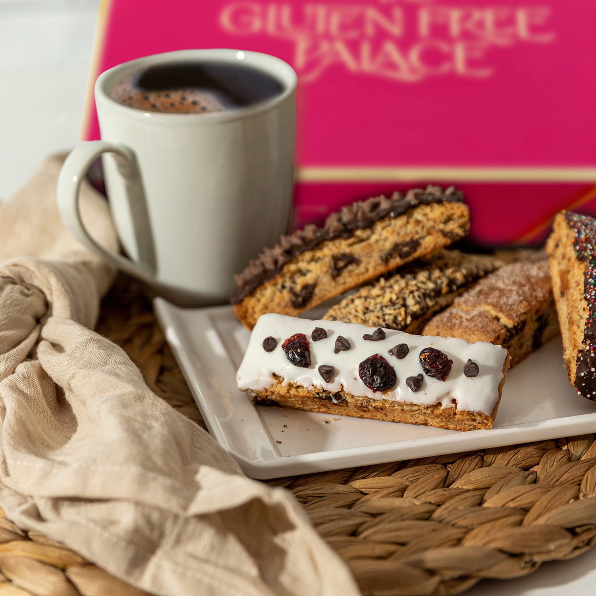 Gluten Free Palace cinnamon-sugar biscotti offers warm spice notes.