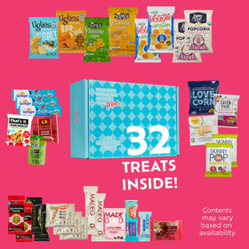 Gluten Free Palace Deluxe Snacks vegan assortment, ready for college dorm snacking without dairy or gluten.