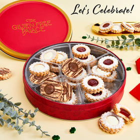 Gluten Free Palace elegant tin packaging enhances gift presentation