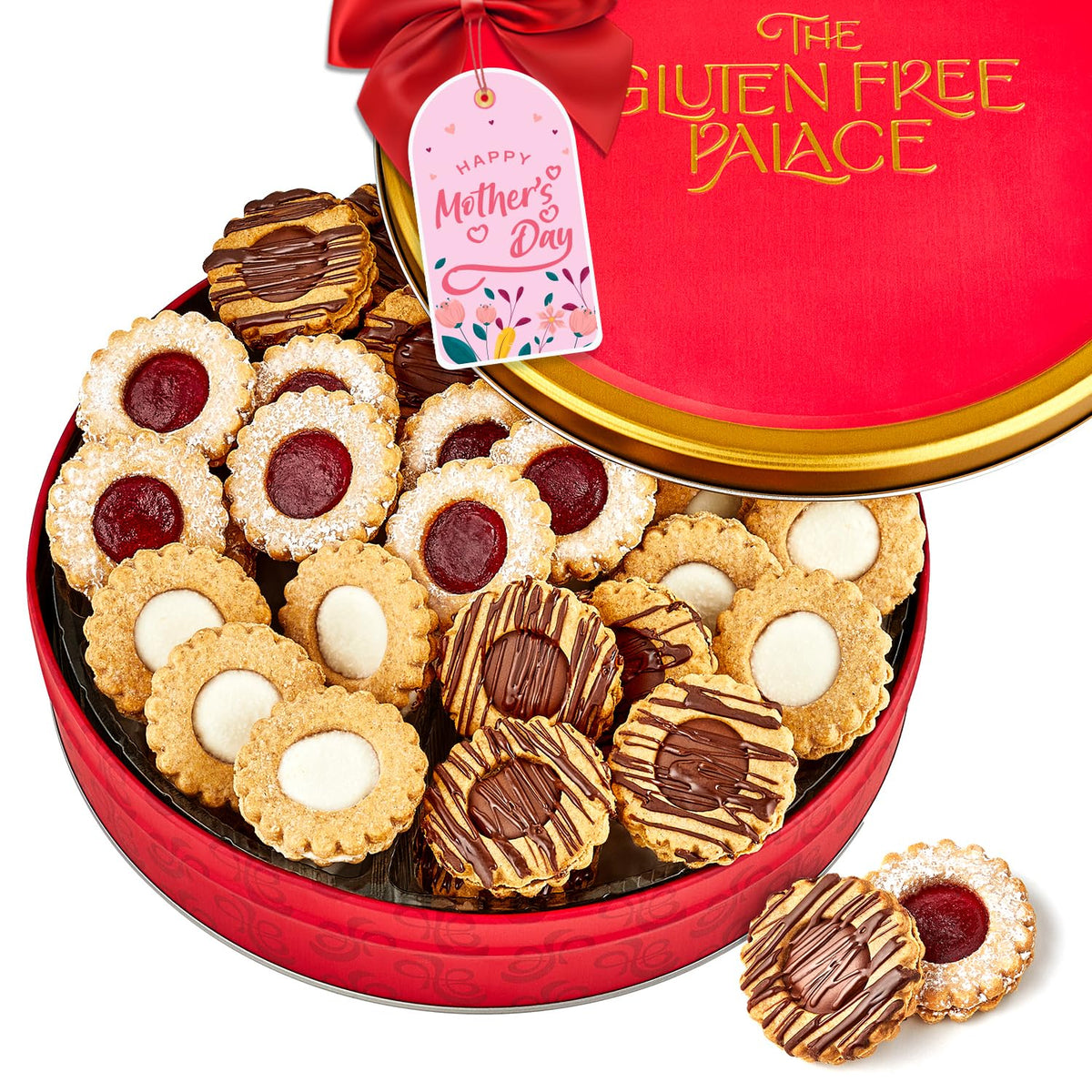 Gluten Free Palace gift basket in a red tin, perfect for gifting