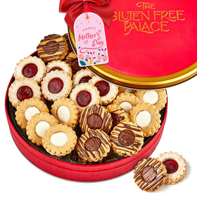 Gluten Free Palace gift basket in a red tin, perfect for gifting