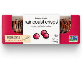 Gluten Free Palace Raincoast Crisps Rosemary Raisin Pecan crackers offer a herbaceous crunch for tea time