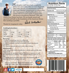 Gluten-Free Prairie packaging in Montana showcasing a dedicated gluten-free facility