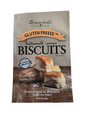 Glutenfreeee biscuit mix bag ready for easy gluten-free baking.
