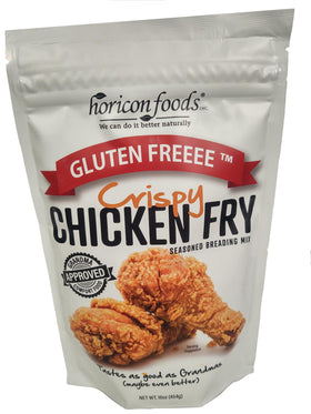 Glutenfreeee seasoned breading mix close-up for gluten-free crispy chicken.