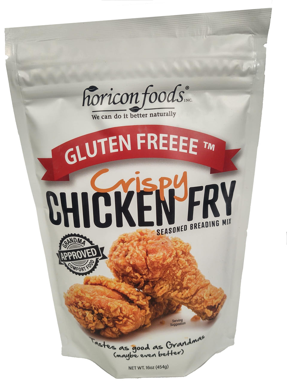 Glutenfreeee seasoned breading mix close-up for gluten-free crispy chicken.
