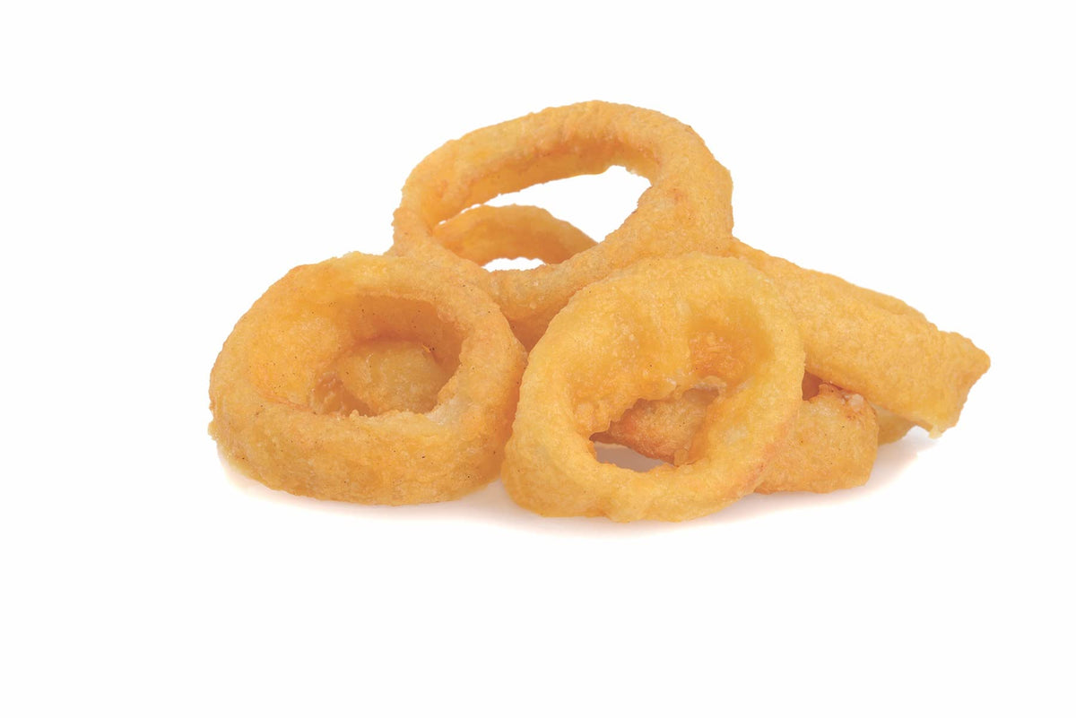 Glutenfreeee fish or seafood coated with vibrant breading.