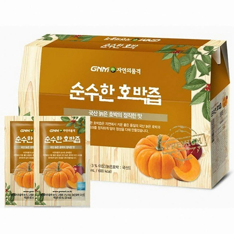 GNM Dignity of Nature pumpkin juice 80ml bottle, organic, non-sweetened, convenient on-the-go.