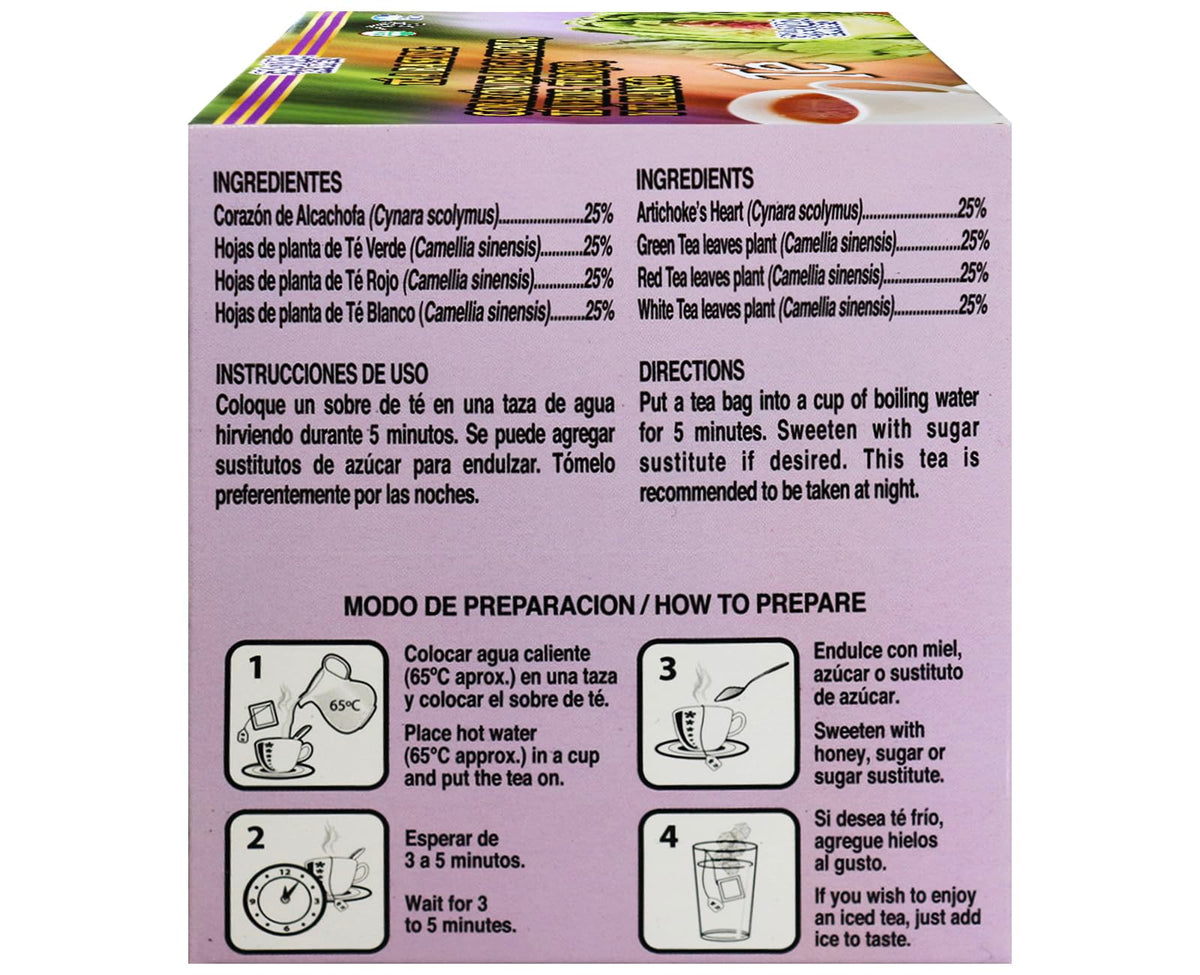 GN+Vida Artichoke Tea packaging close-up highlighting label and clean ingredients.