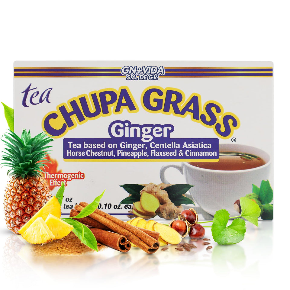 GN+Vida Chupa Grass tea bag with ginger for digestive comfort.