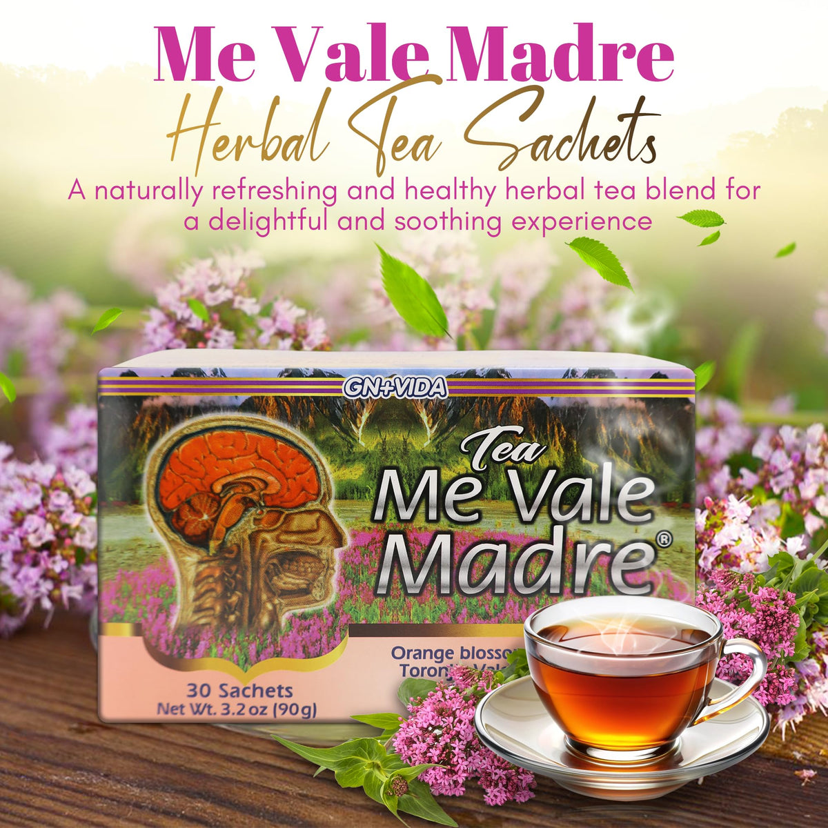 GN+Vida Me Vale Madre calming tea cup steaming inviting calm
