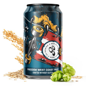 Go Brewing Freedom West Coast Pale can offers crisp, refreshing non-alcoholic beer