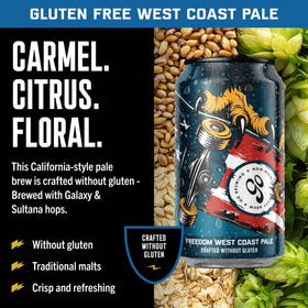 Go Brewing Freedom West Coast Pale being poured into a glass showing balance