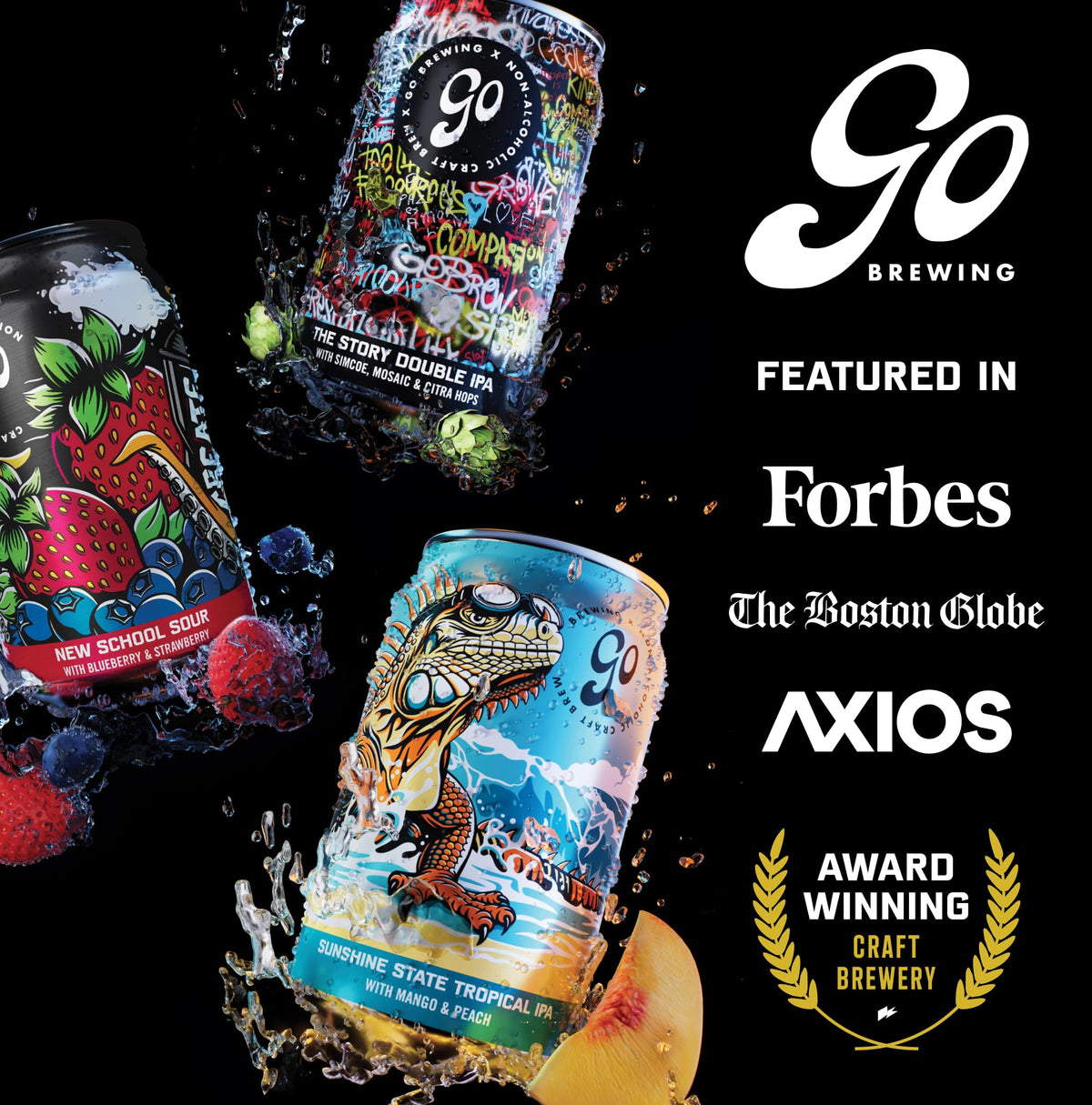 Go Brewing Not Just Another Story Double IPA color profile emphasizes tropical hues.