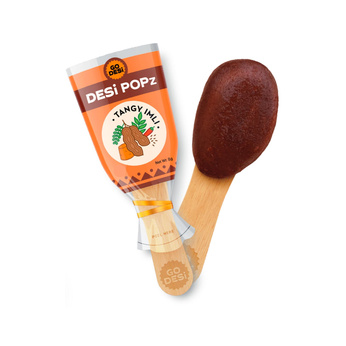 Farm sourced ingredients in Go Desi tamarind lollipops for a fresh taste.