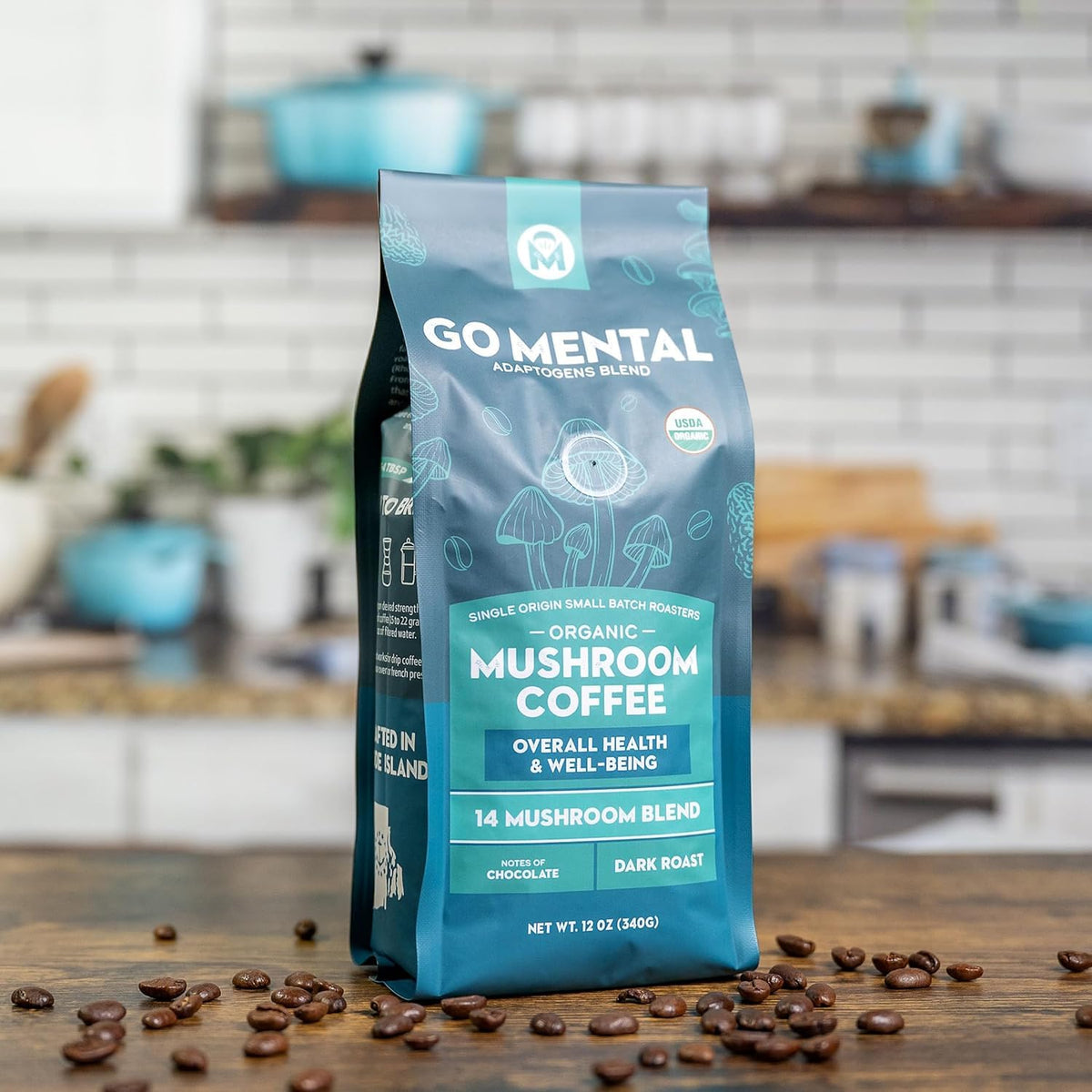 GO MENTAL chocolate notes in cup inviting sensory experience.