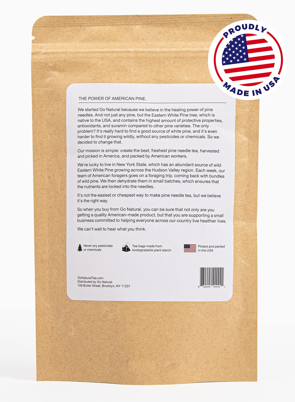 Go Natural Pine Needle Tea brewing scene highlighting fragrant aroma and immune-support potential.