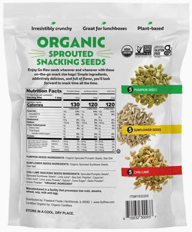 Go Raw organic sprouted seeds close-up showing textured crunch.