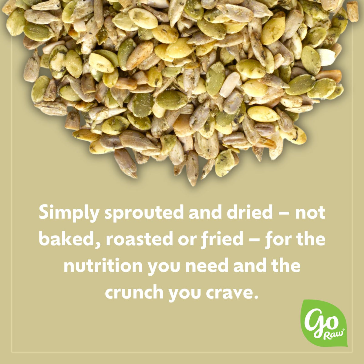Go Raw sprouted seeds in packaging ready for on-the-go use.
