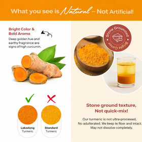 Go-Yogik Lakadong turmeric powder sun-dried — natural flavor for recipes.