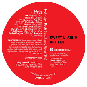 Goat Foods Licorice Petite Bricks close-up glossy candy surfaces