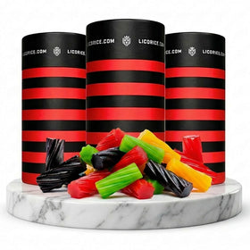 Goat Foods Licorice red classic twists in a gift box for sharing