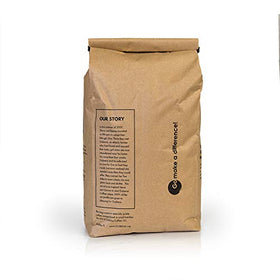 Gobena fair trade label on 5lb organic coffee bag for ethical sourcing.