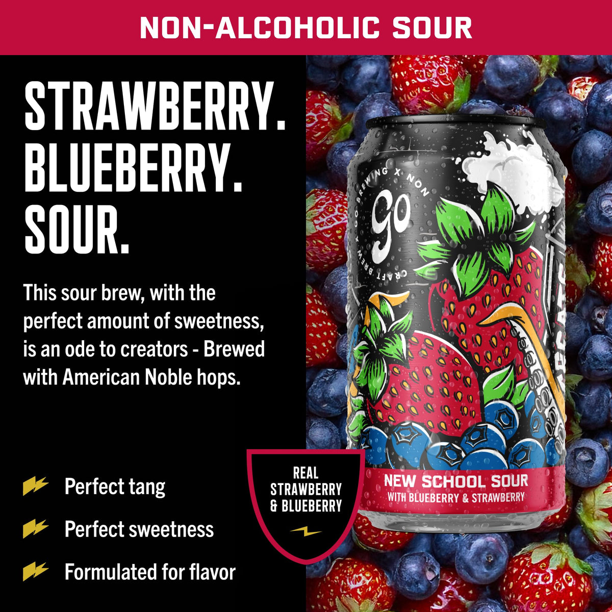 Go Brewing aroma-rich cans invite tasting notes of hops and malt.