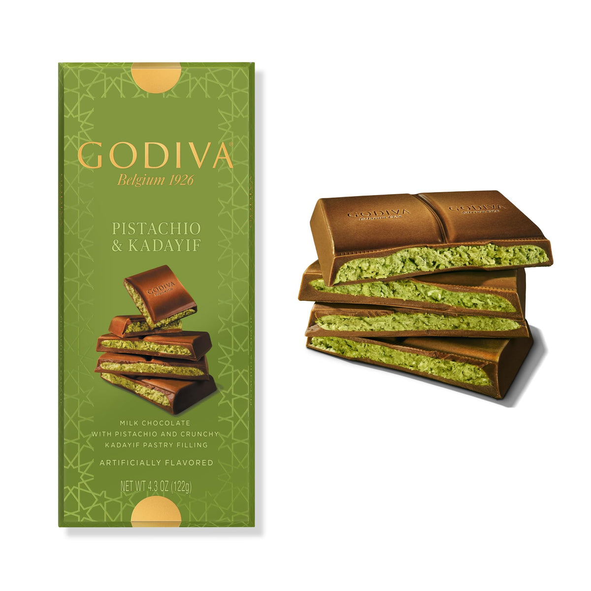 Close-up of crispy kadayif crunch adds texture that enhances indulgence.