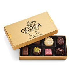 Godiva Gold Collection box front showing premium gifting presentation.
