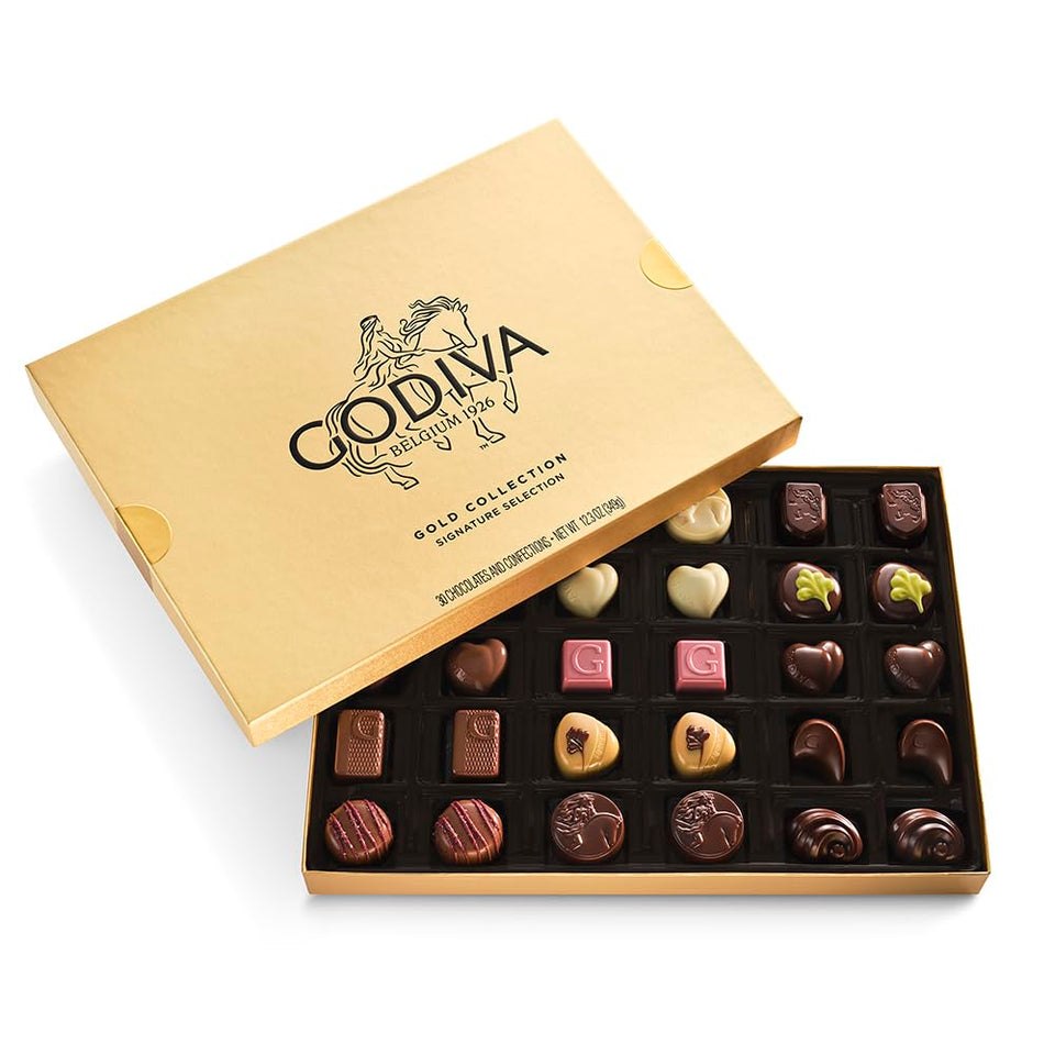 Godiva Gold Collection box—gift-ready luxury chocolate assortment