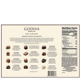 Godiva Goldmark wrapped chocolates close-up, premium texture and shine for a refined tasting.