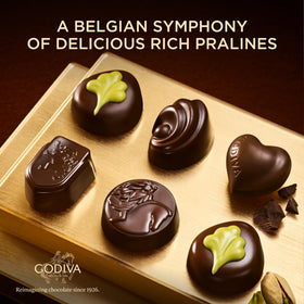 Godiva Midnight Swirls close-up, velvety finish for a sophisticated bite.
