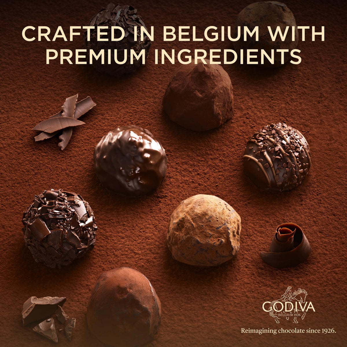 Godiva purple and gold gift box; elegant presentation for special occasions.