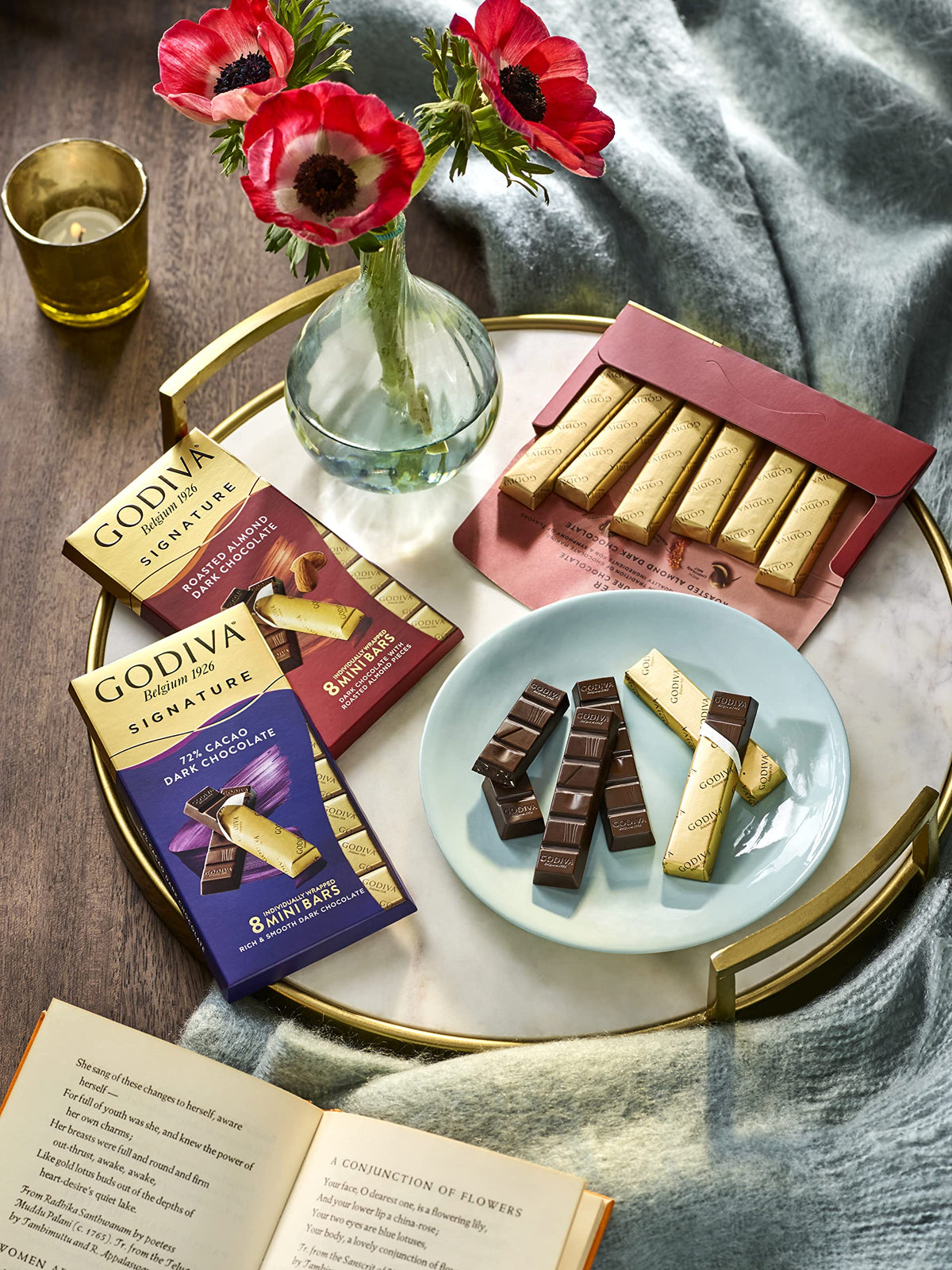Pocket-size Godiva bars provide quick indulgence anywhere.