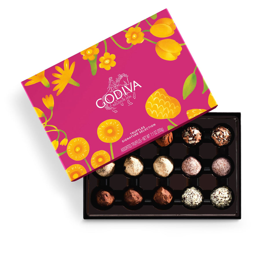 Godiva Signature Truffles spring gift box with ganache centers for Mother's Day gifting