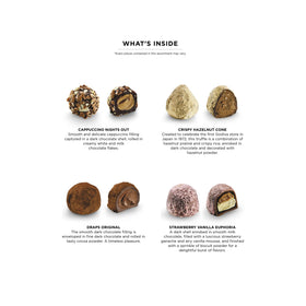 Godiva Truffles close-up ganache dark, rich texture and velvety fillings.