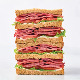 Godshall's fully cooked uncured turkey bacon offering convenience and crisp texture