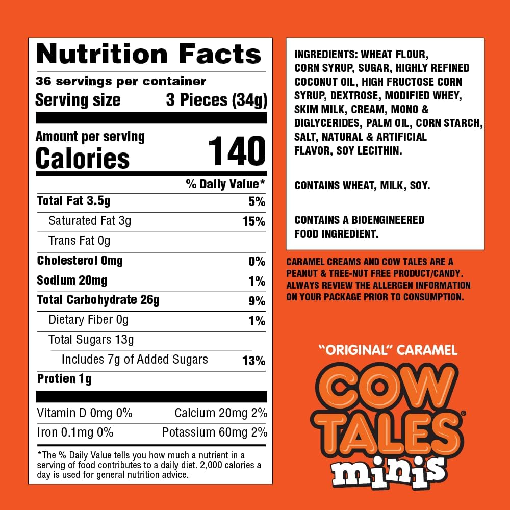 Goetze's Vanilla Caramel Cow Tales real cream center close-up showing creamy texture