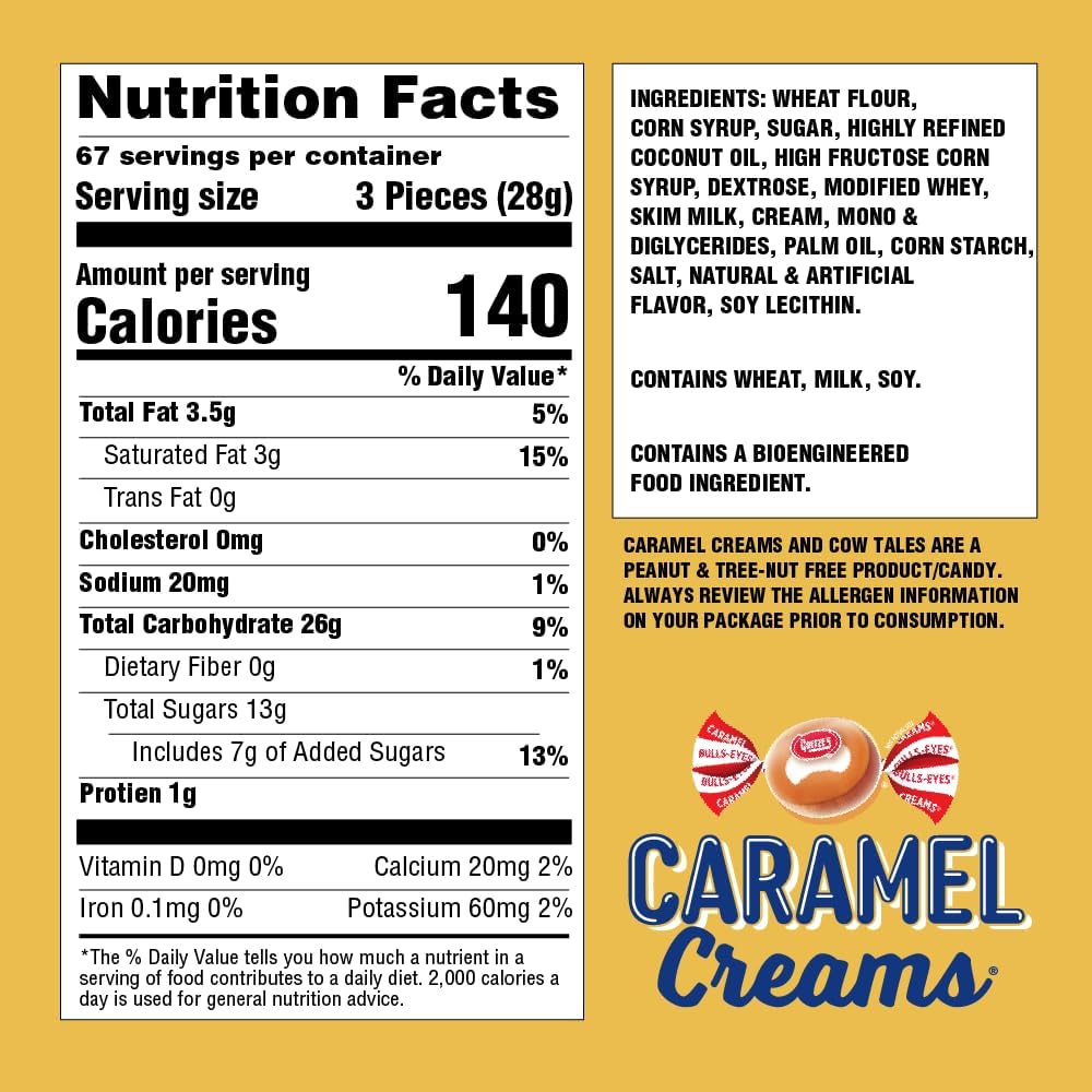 Fresh factory-made Goetze's caramel for sharing at gatherings.