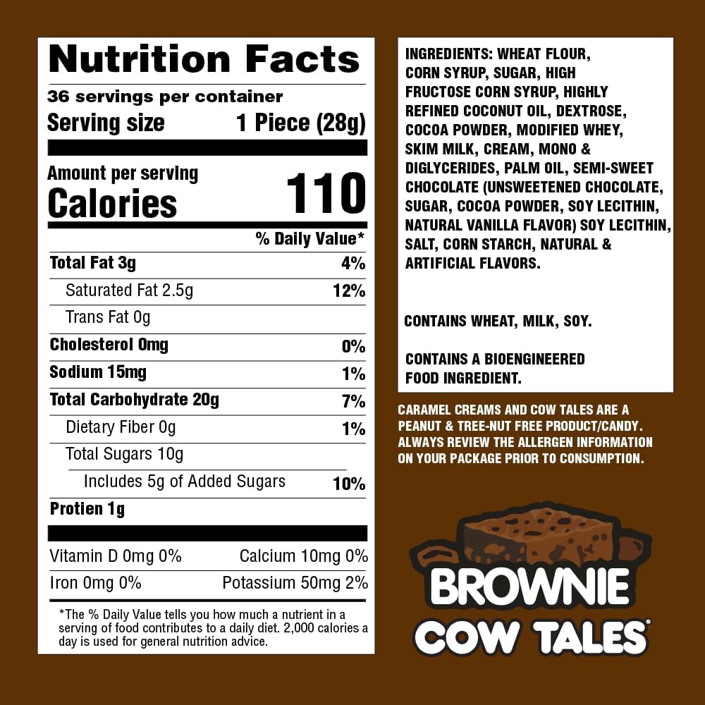 Goetze's Caramel Brownie Cow Tales cream center close-up for richness
