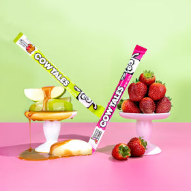 Goetze's Cow Tales assorted flavors display a nostalgic candy assortment.
