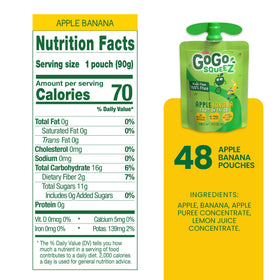 GoGo squeeZ allergen-free pouch suitable for gluten- and dairy-free diets