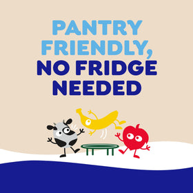 GoGo squeeZ yogurtZ pantry-safe pack for easy shelving.