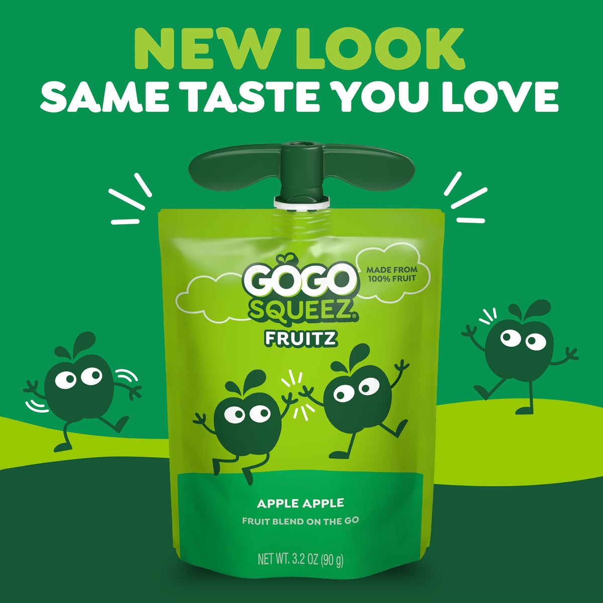 GoGo SqueeZ Apple Mango pouch with resealable cap for lunches