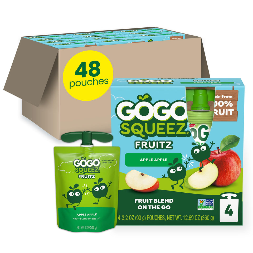 GoGo SqueeZ applesauce pack ready for on-the-go snacking.